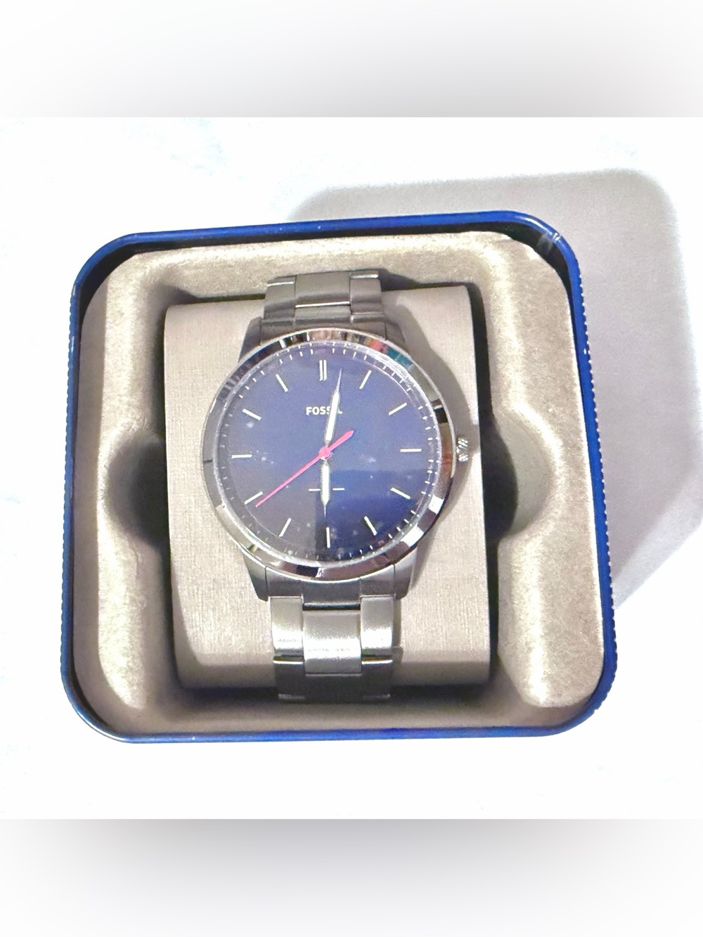 Men's Fossil Minimalist Slim Grey Steel Watch | Item #FS5377 - Picture 4 of 15